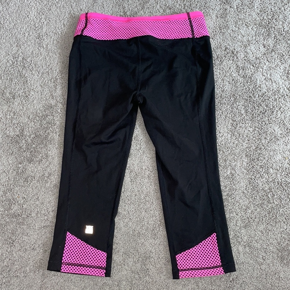 Victoria’s Secret XS Knockout sport leggings women’s black hot pink yoga VSX - Picture 6 of 7